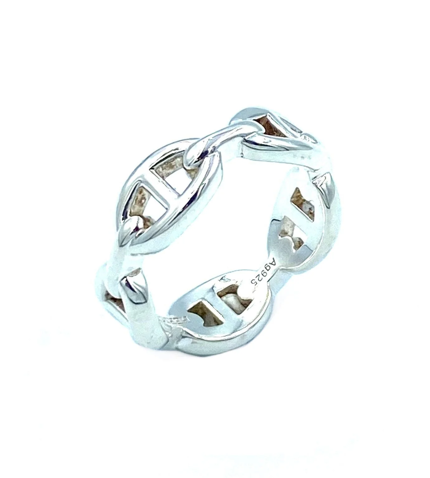 HERMES. Unchained Anchor Chain Ring silver - Image 8