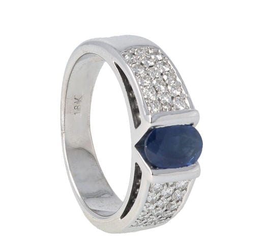 Diamond and sapphire ring - Image 2