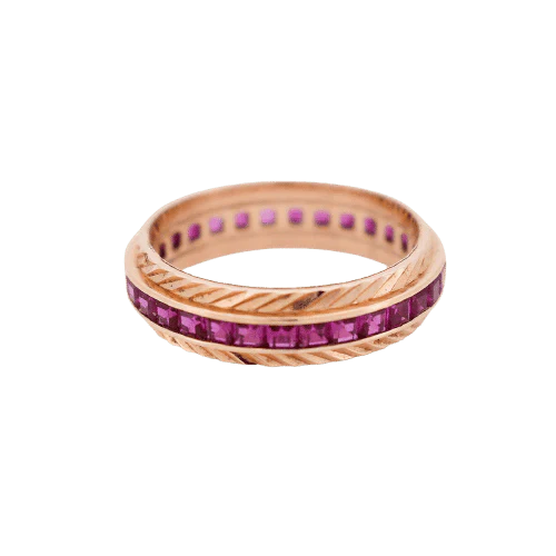 Rose Gold and Ruby Wedding Ring