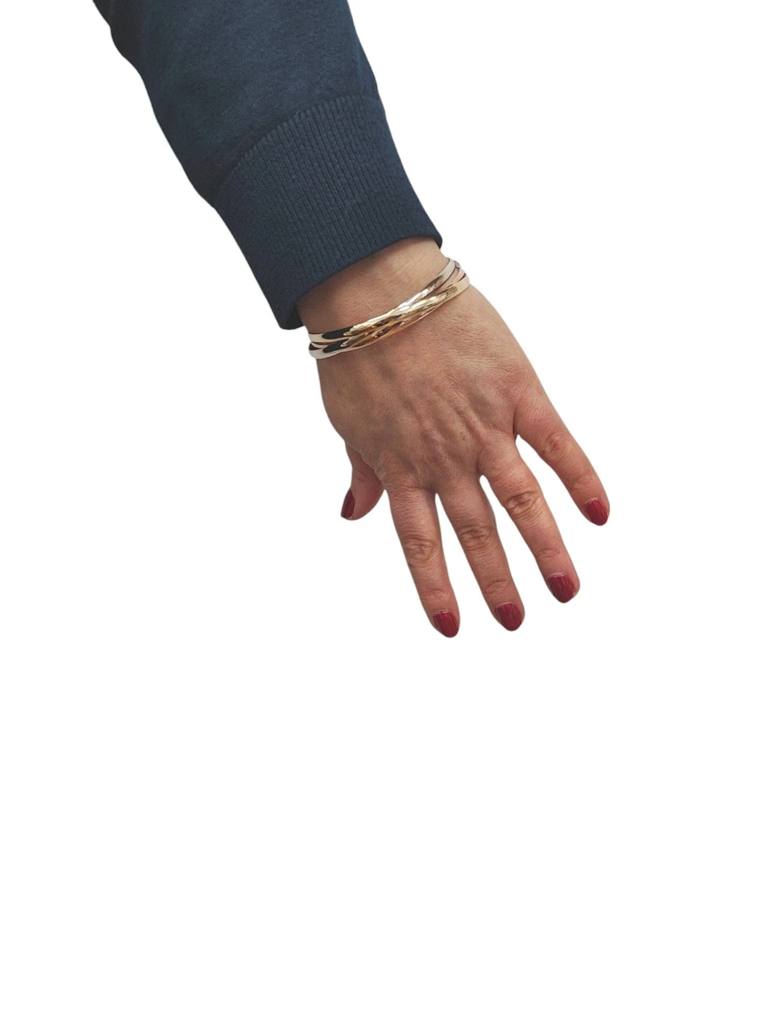 3-tone gold bangle bracelet - Image 3