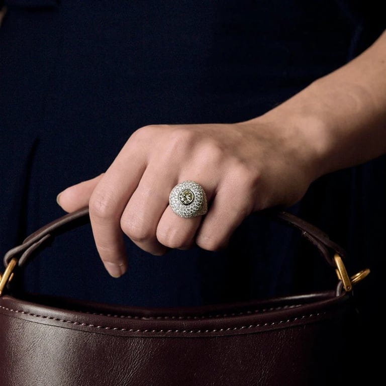 EDOUARD NAHUM - Celestial Ring white gold diamonds - Image 2