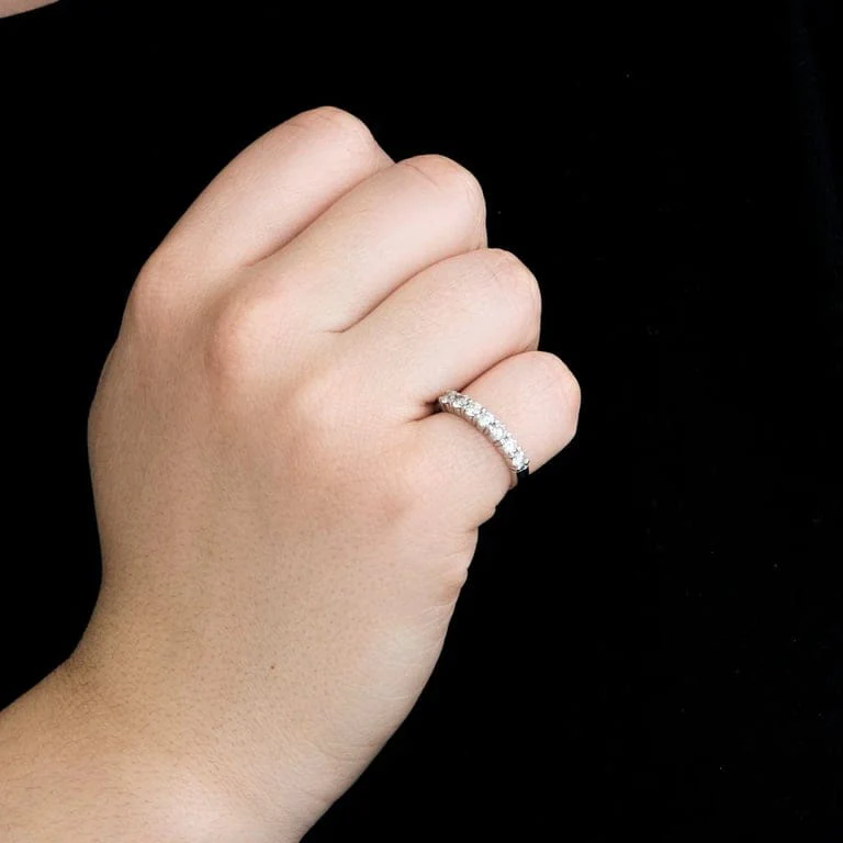 White gold diamond wedding ring - Image 2