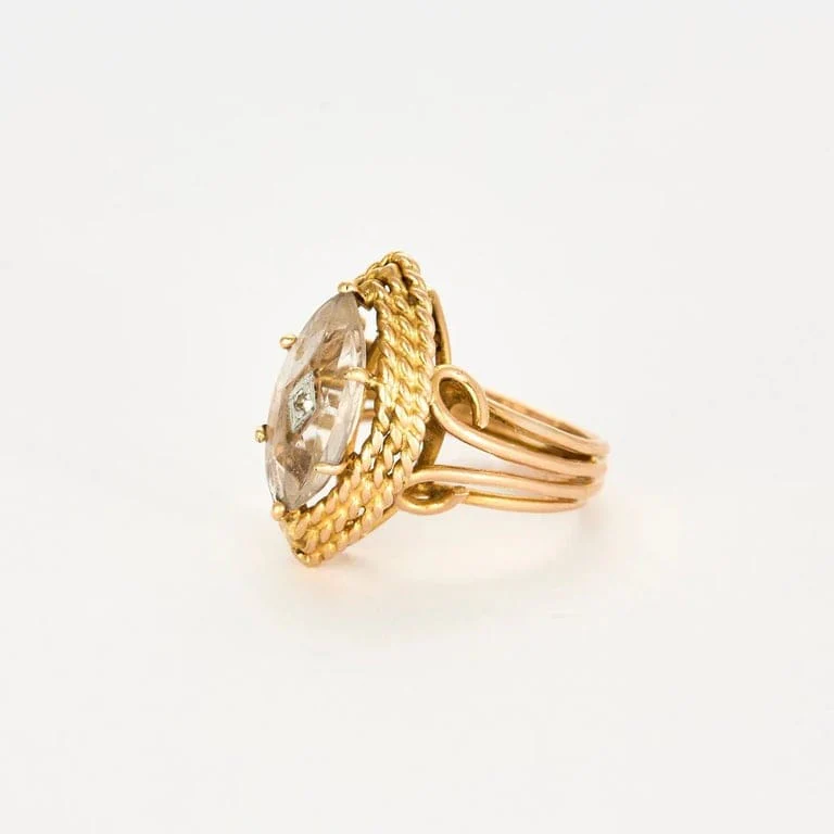 Goshenite yellow gold ring - Image 3