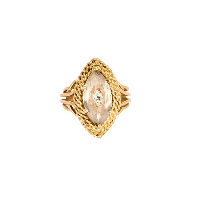 Goshenite yellow gold ring - Image 7