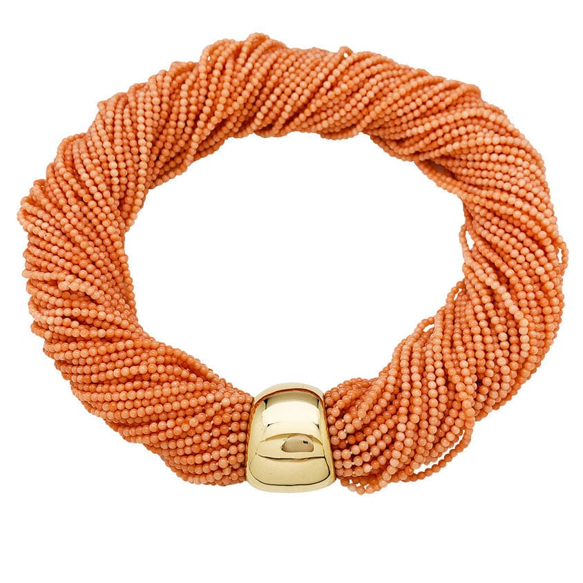 Van Cleefs & Arpels necklace in yellow gold and coral.
