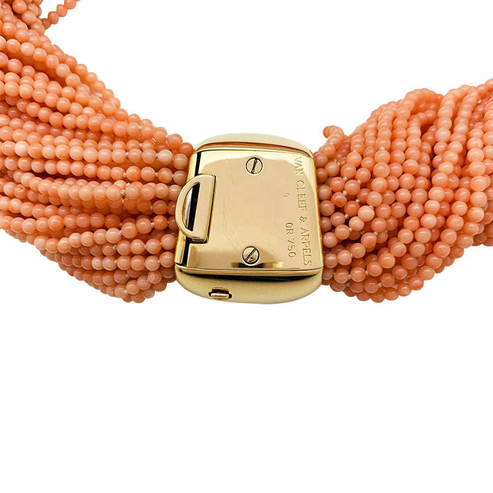 Van Cleefs & Arpels necklace in yellow gold and coral. - Image 5