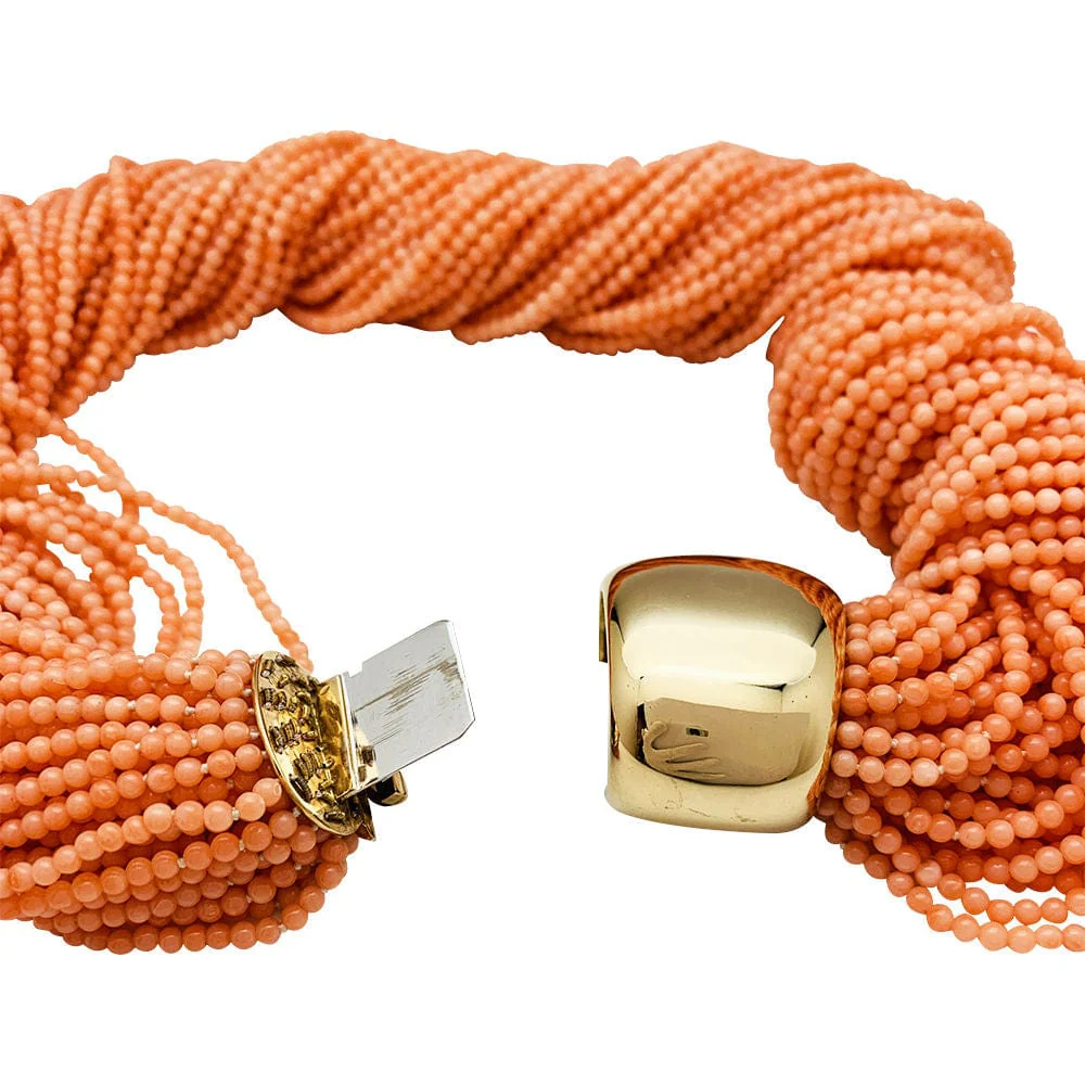 Van Cleefs & Arpels necklace in yellow gold and coral. - Image 8