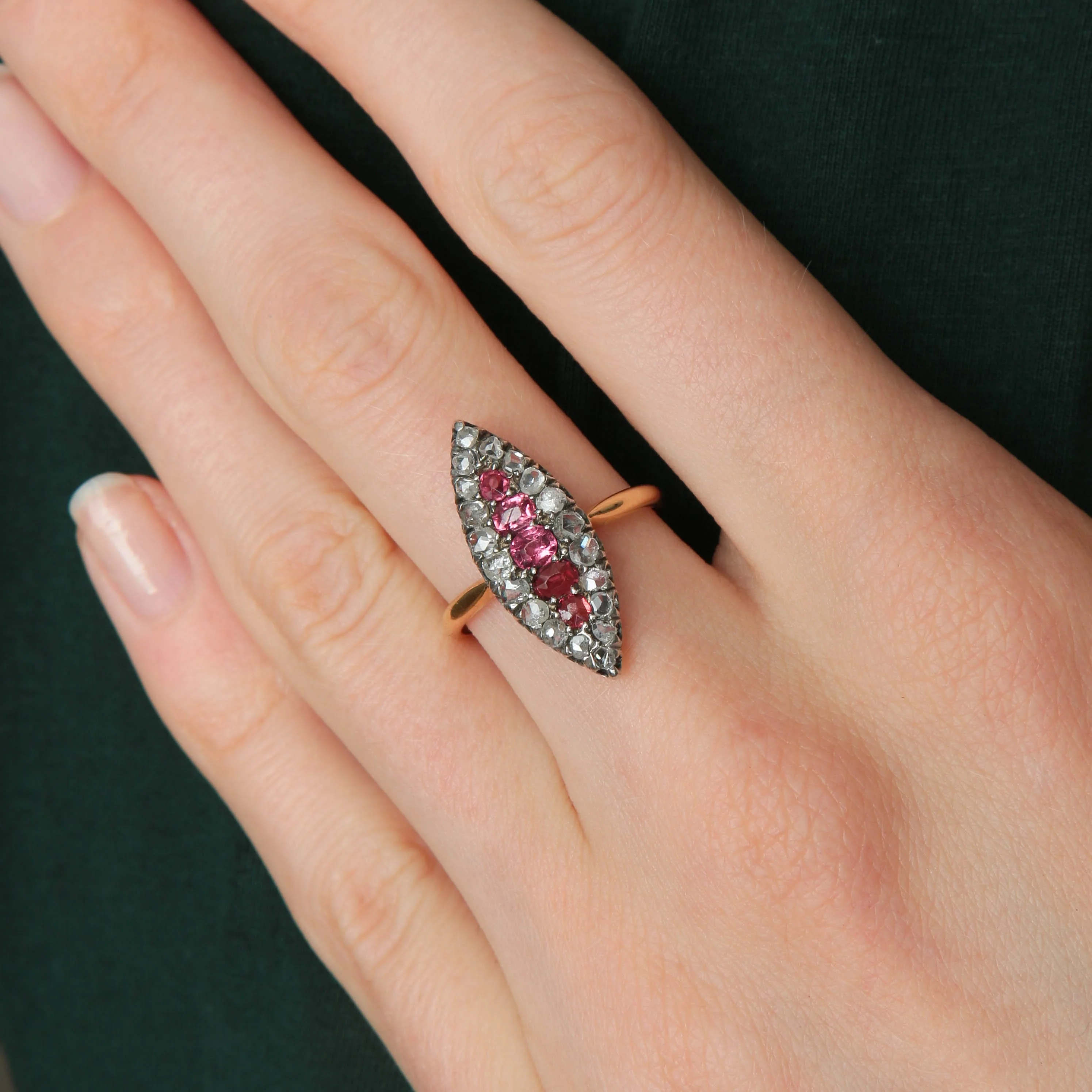 Marquise diamond ring - Image 3