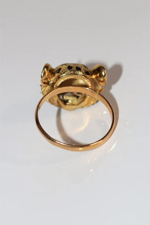 Ring Panthère in yellow gold & enamel - Image 9