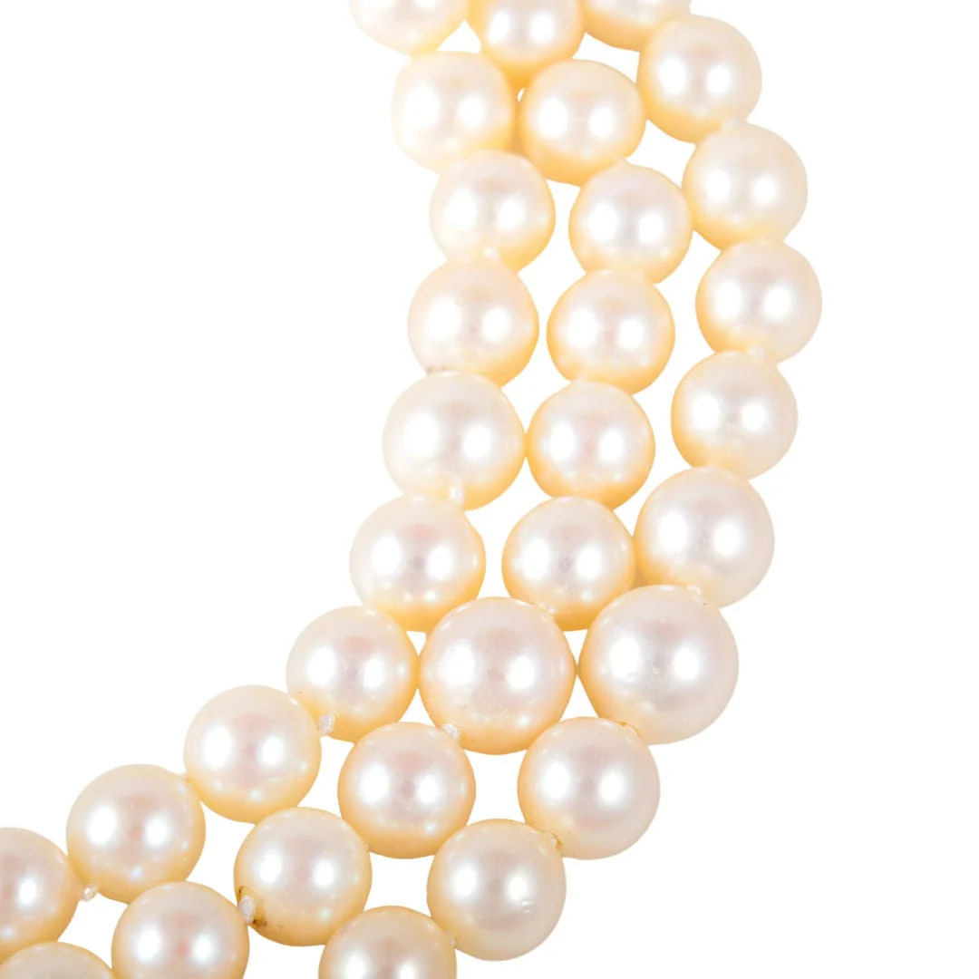 3 row pearl necklace - Image 6