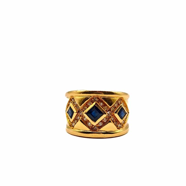 Vintage Sapphire & Diamond Ring 
