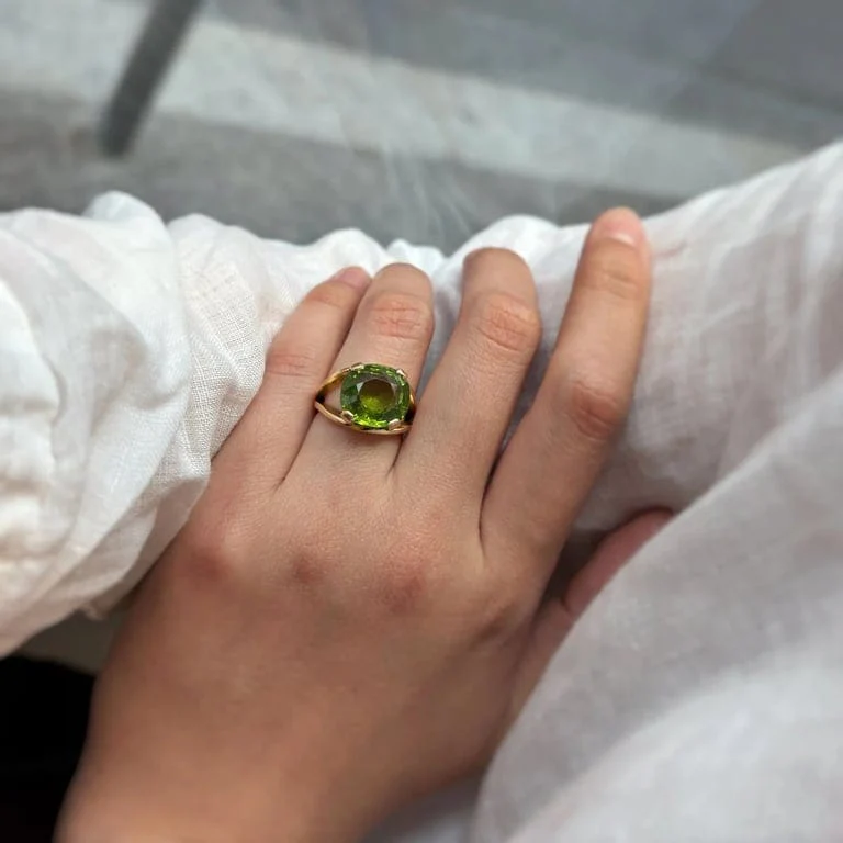 Ring - Yellow gold & Peridot - Image 5