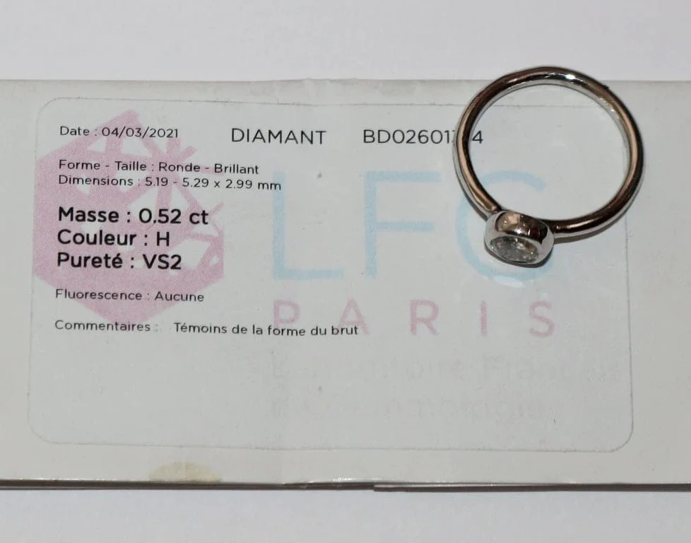 LFG certificate solitaire ring - Image 7