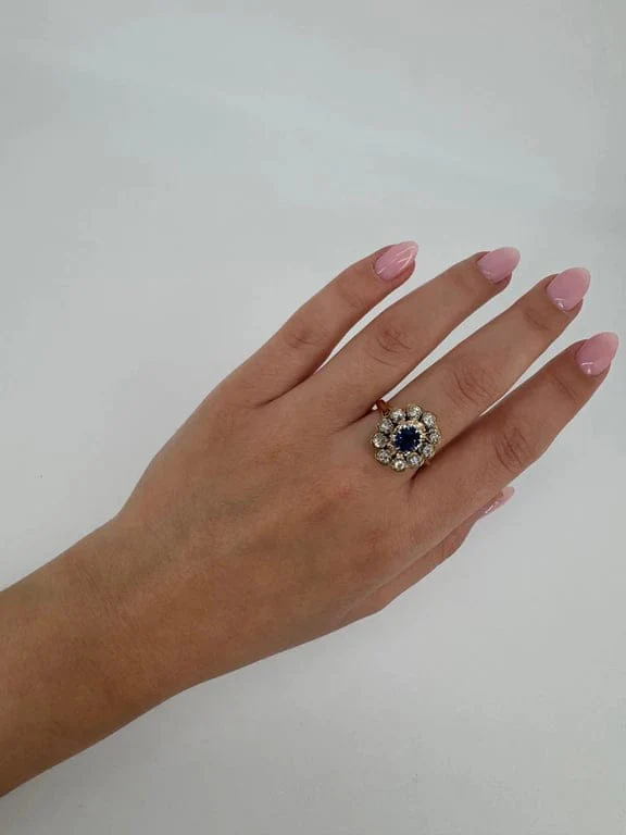 Gold, sapphire and diamond ring - Image 2