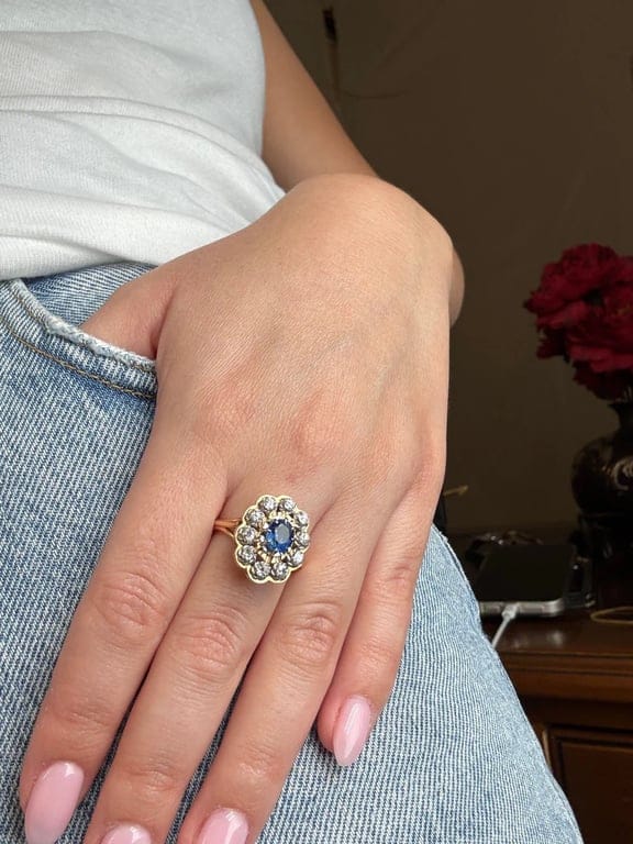 Gold, sapphire and diamond ring - Image 3