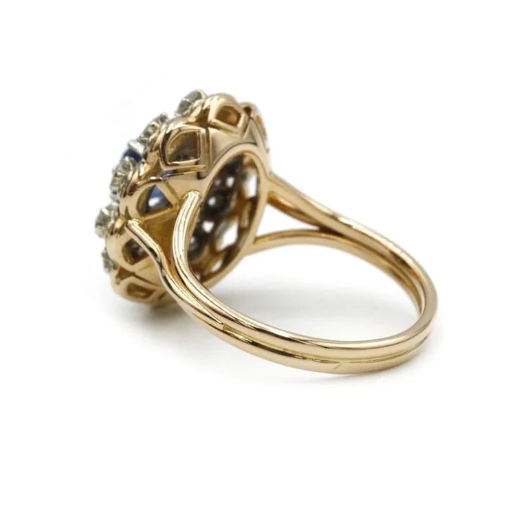 Gold, sapphire and diamond ring - Image 5