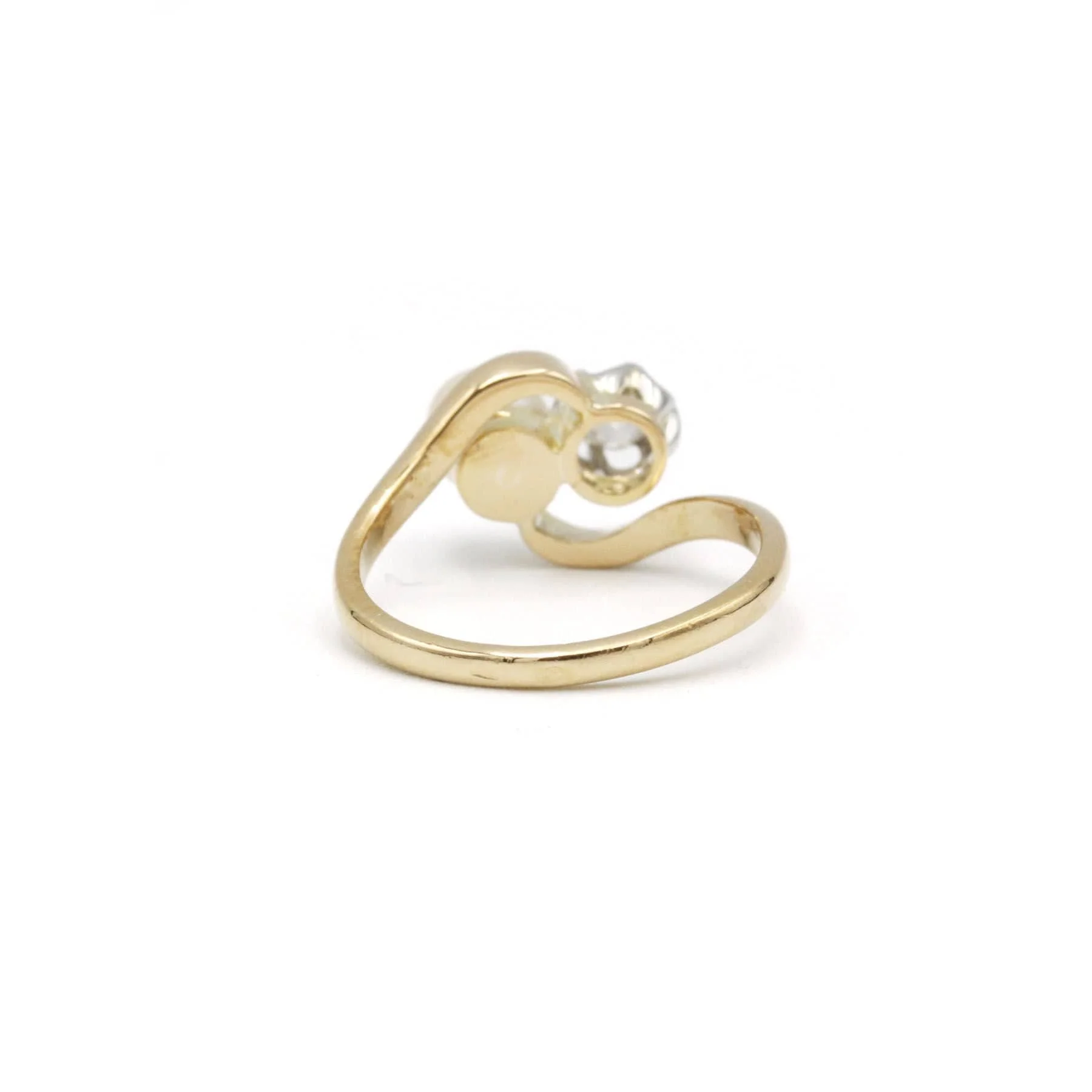 Ring Toi & Moi Pearl and diamond - Image 4