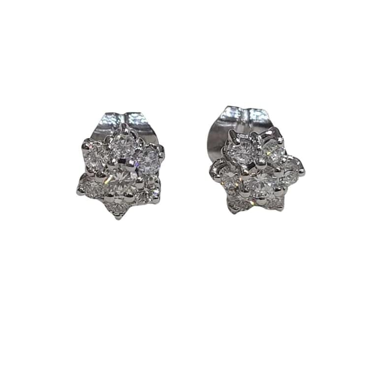 Earrings - Pendientes in 18k white gold and diamonds