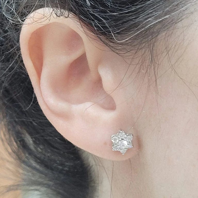Earrings - Pendientes in 18k white gold and diamonds - Image 3