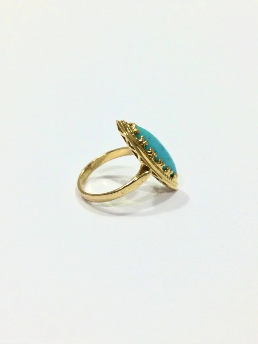 Gold and Turquoise Ring - Image 5