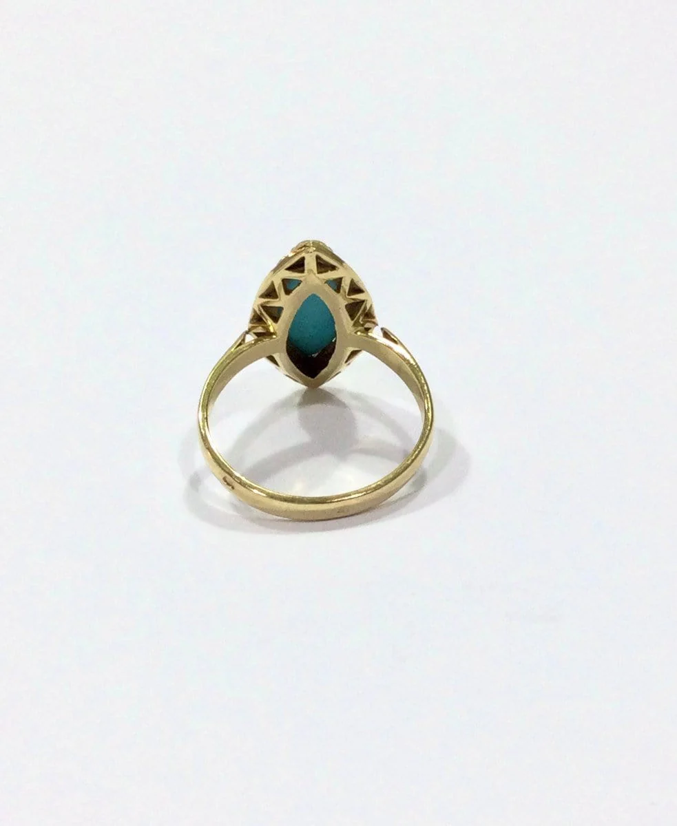 Gold and Turquoise Ring - Image 6