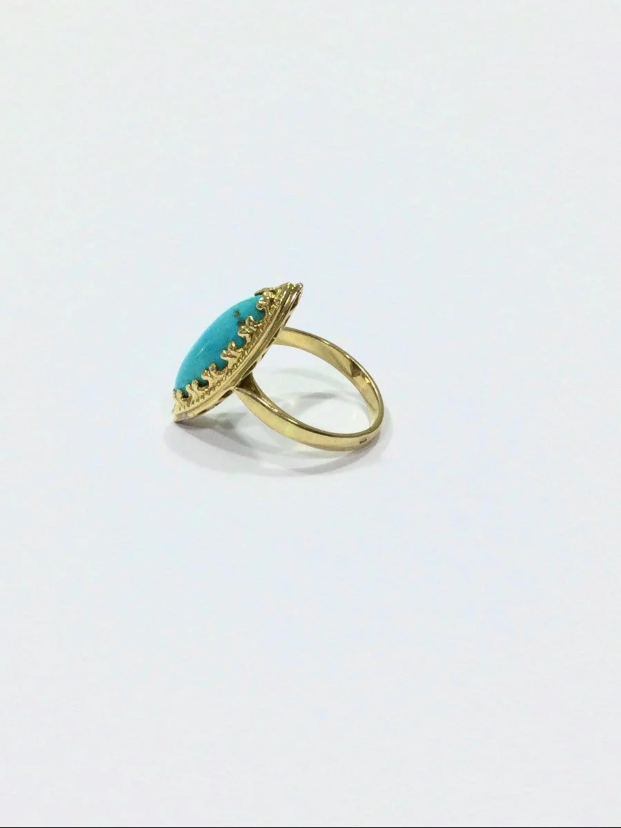 Gold and Turquoise Ring - Image 7