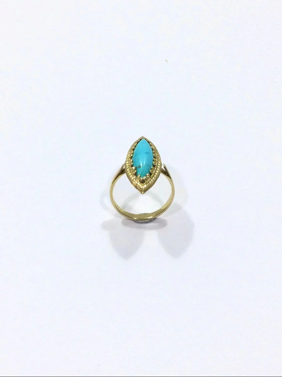 Gold and Turquoise Ring - Image 8