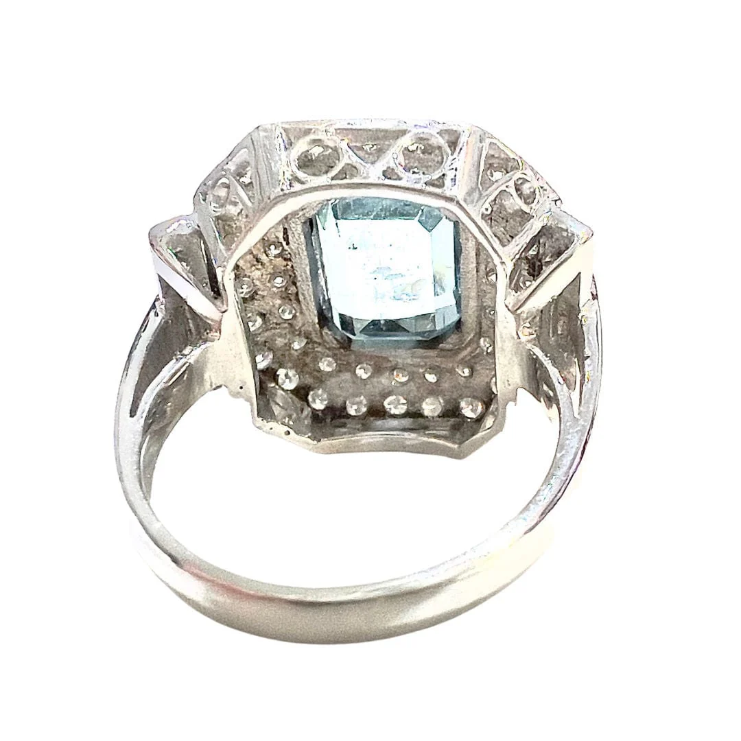 Aquamarine Diamond Ring - Image 3