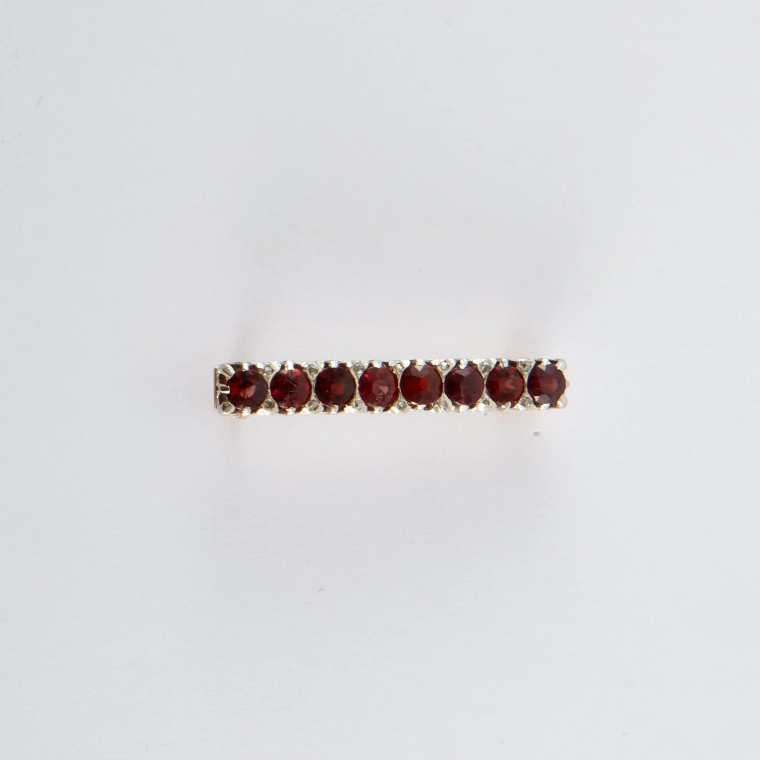Garnet Rose Gold Barrette Brooch - Image 4