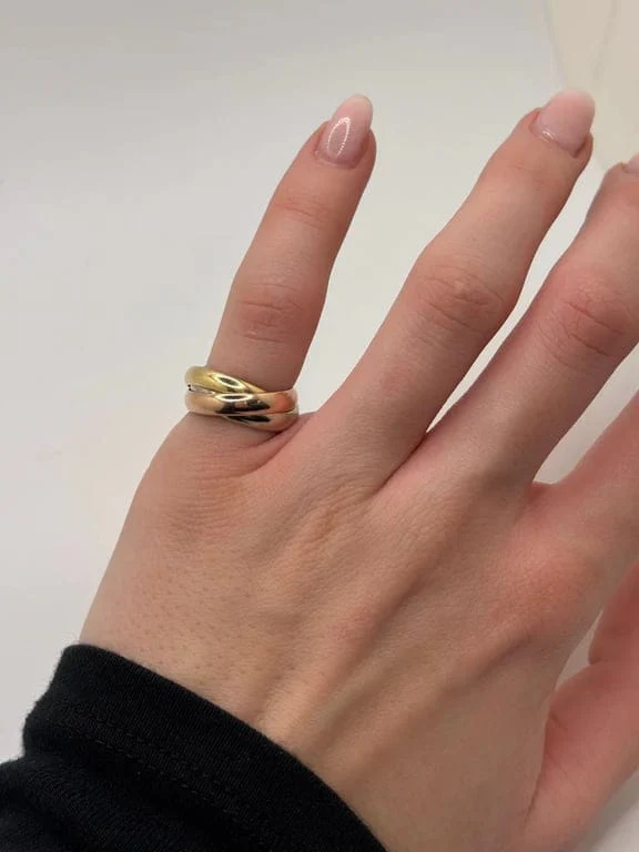 18K three-gold ring  - Image 2