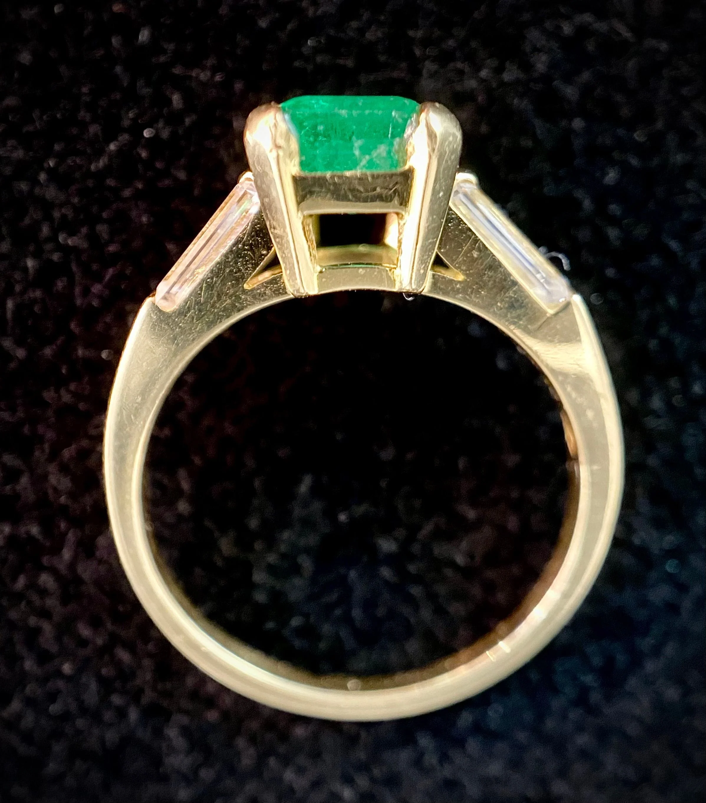 Emerald yellow gold ring - Image 4