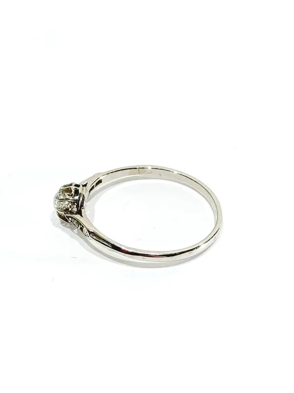 Solitaire in platinum and diamonds - Image 12