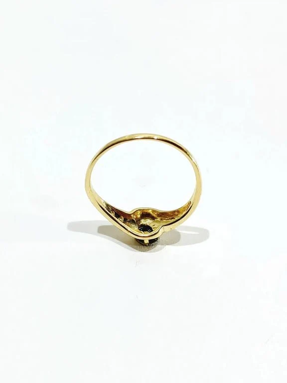 Yellow gold sapphire diamond ring - Image 12