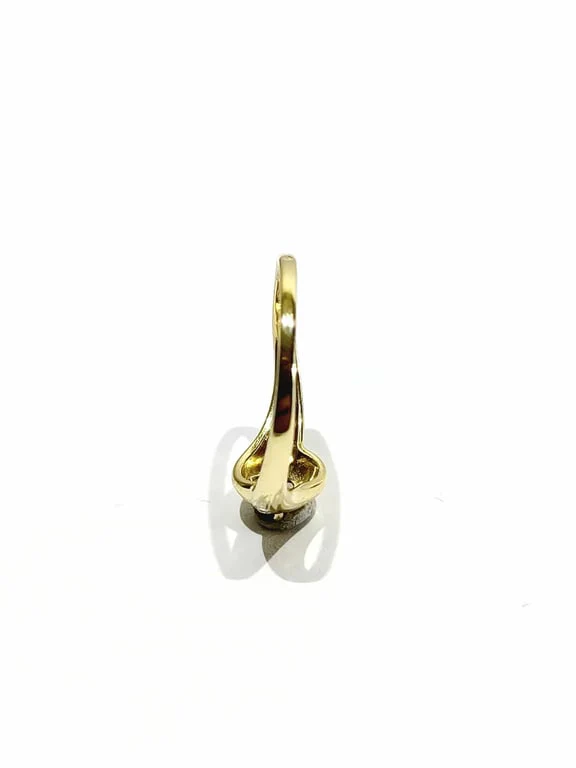 Yellow gold sapphire diamond ring - Image 8