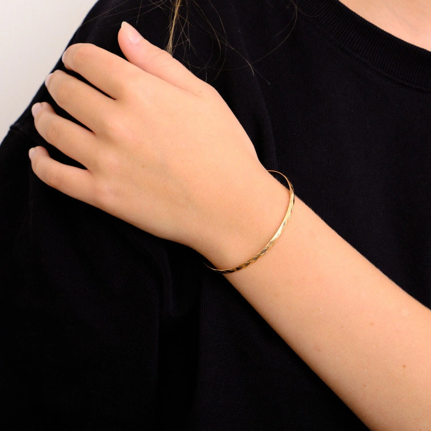 Rose Gold Bangle Bracelet - Image 5