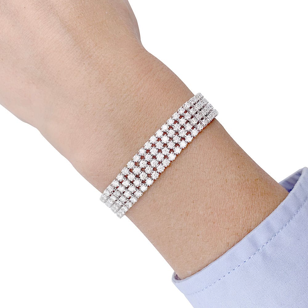 White gold bracelet, diamonds. - Image 2