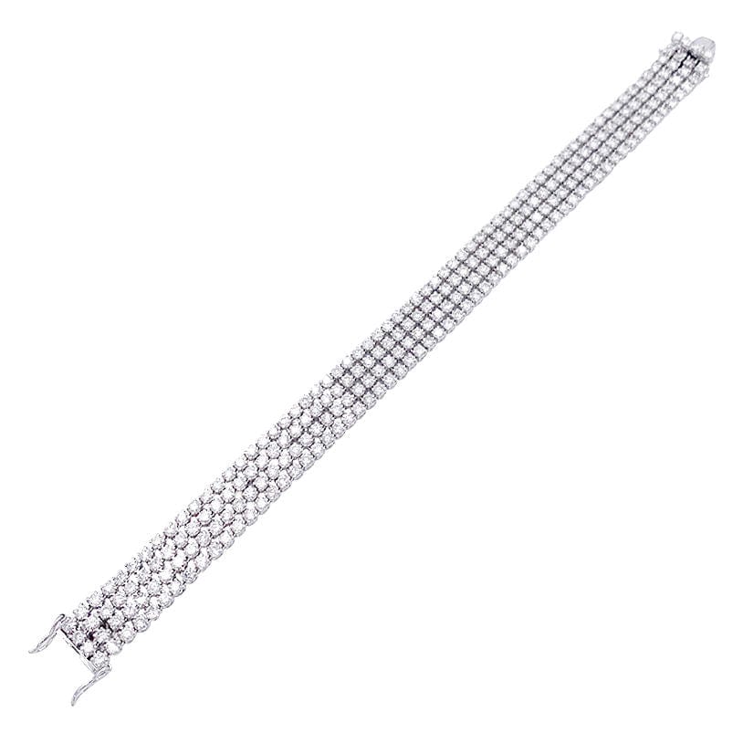 White gold bracelet, diamonds. - Image 4