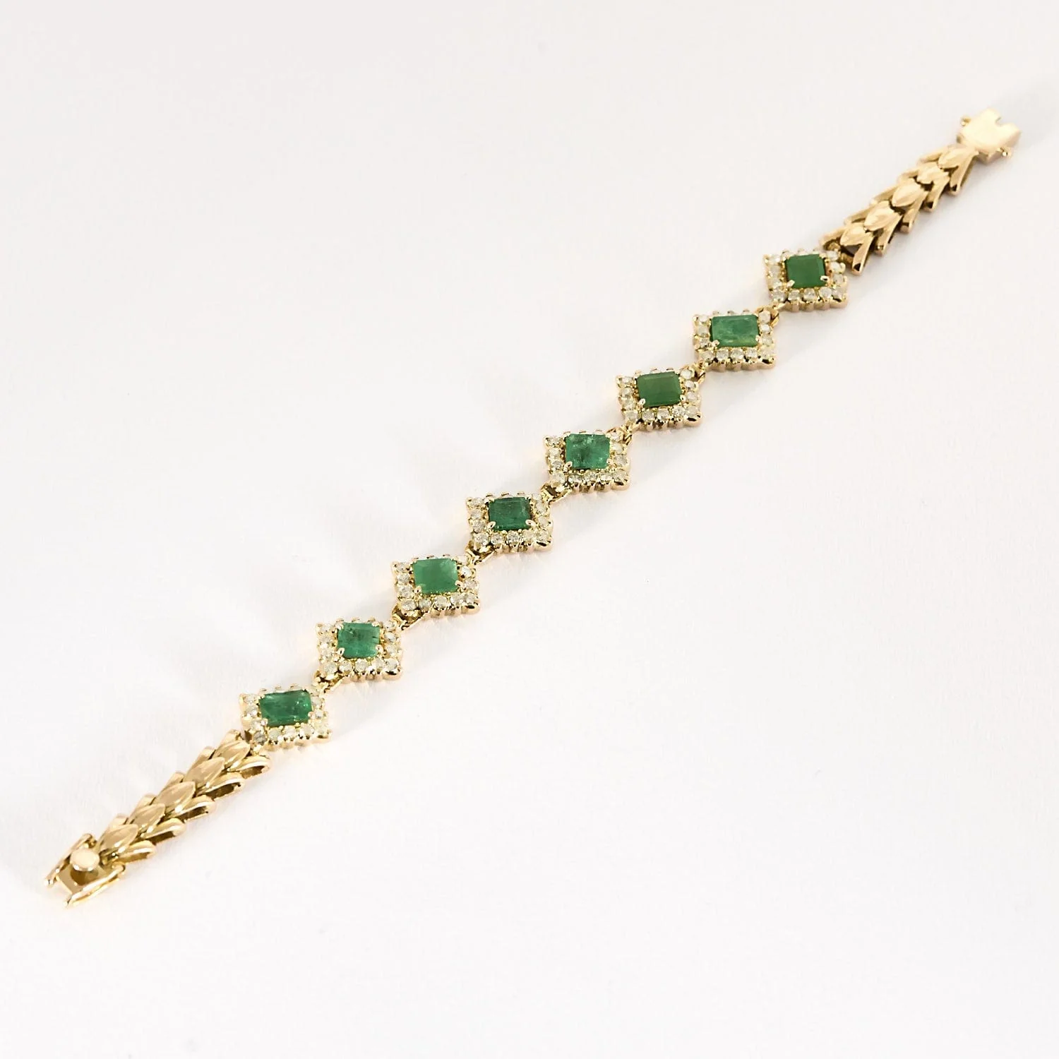 Esmeralda bracelet in rose gold and emeralds  - Image 3