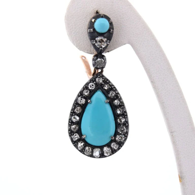 Orecchini gold and silver, natural turkey - Image 3