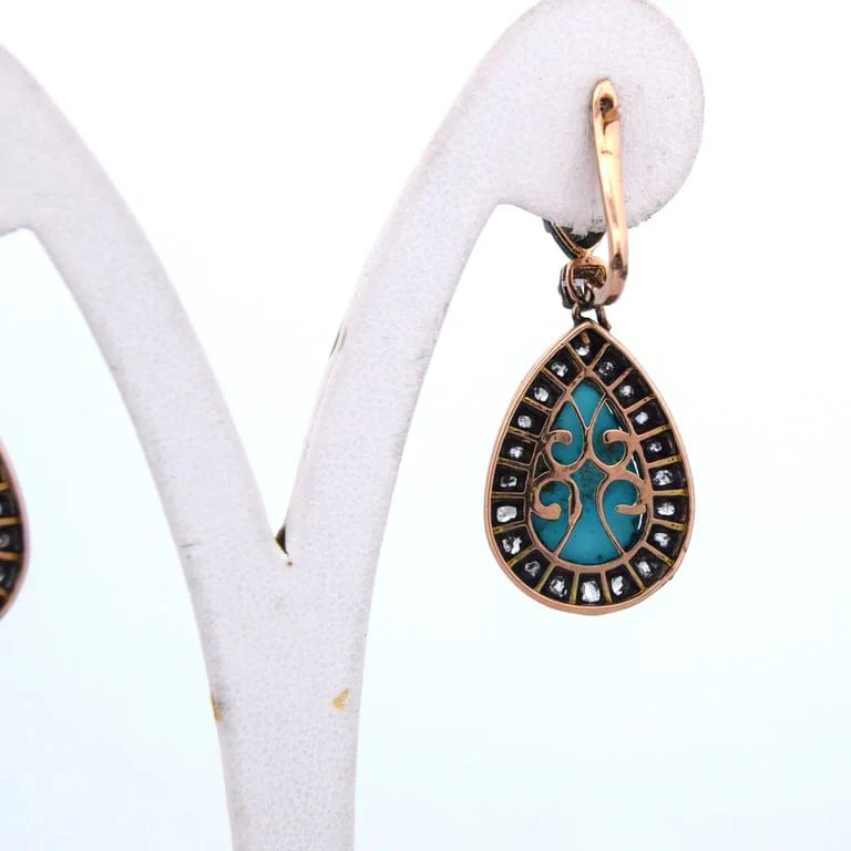 Orecchini gold and silver, natural turkey - Image 7