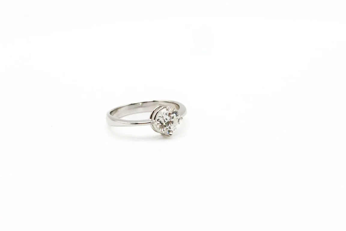 Solitaire white gold and diamond  - Image 3