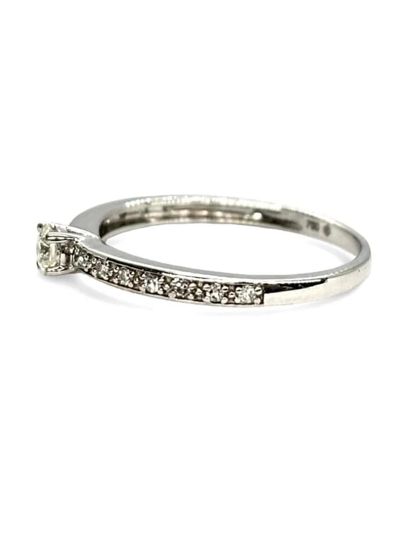 Solitaire white gold and 0.24 ct diamonds  - Image 4