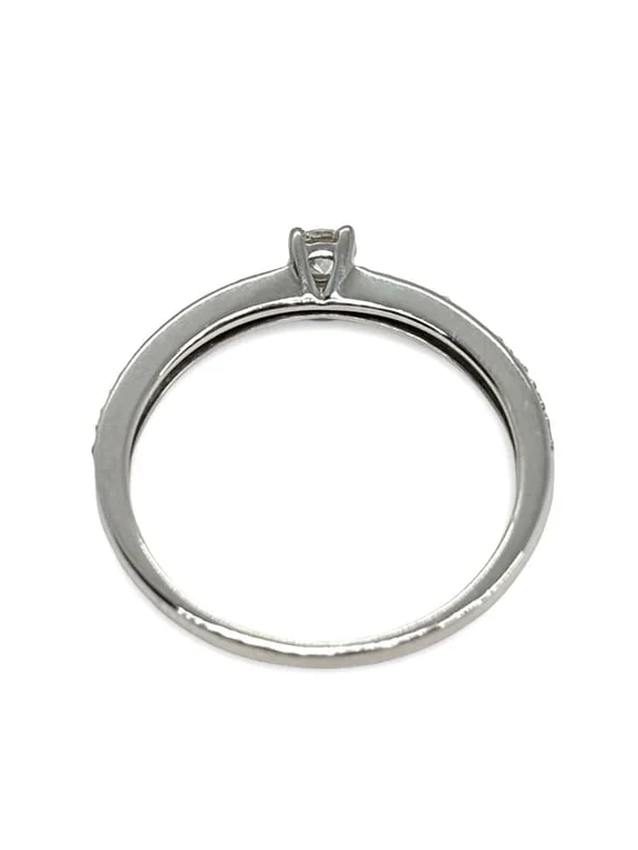 Solitaire white gold and 0.24 ct diamonds  - Image 5