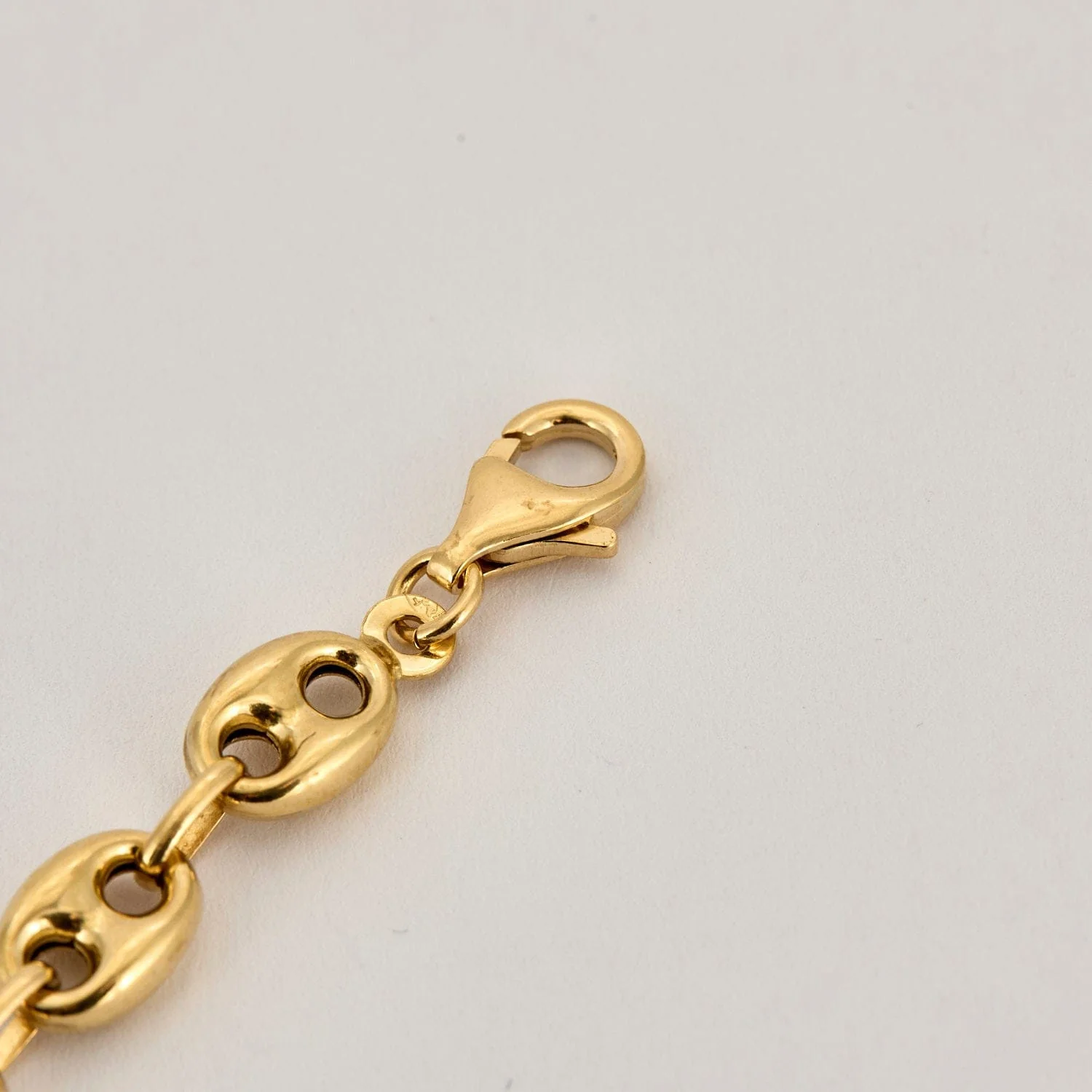 Yellow Gold Coffee Bean Bracelet - Image 3