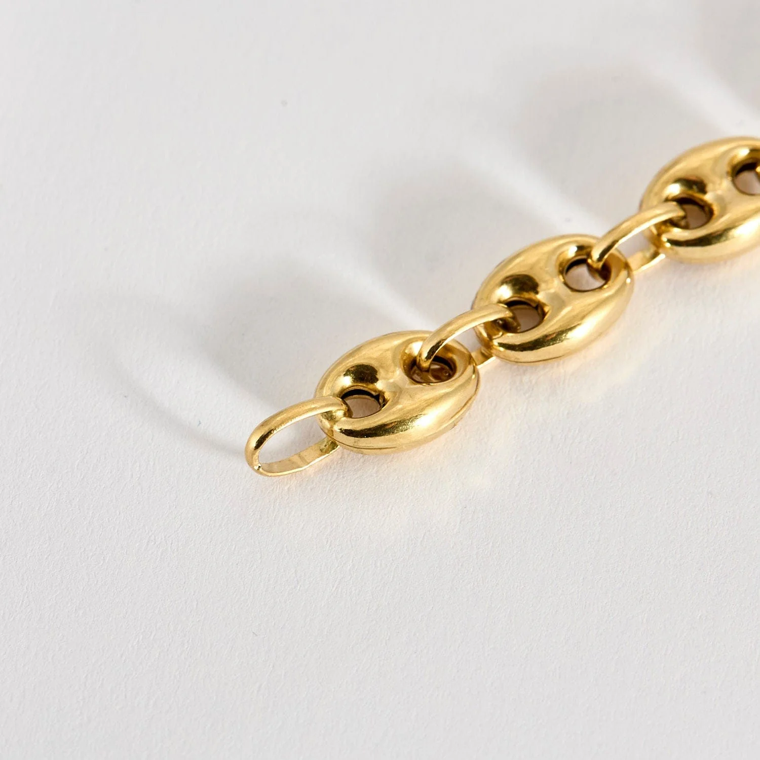 Yellow Gold Coffee Bean Bracelet - Image 4