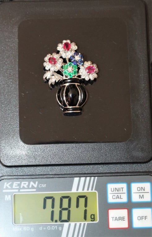 Flower Basket Pendant Brooch - Image 13