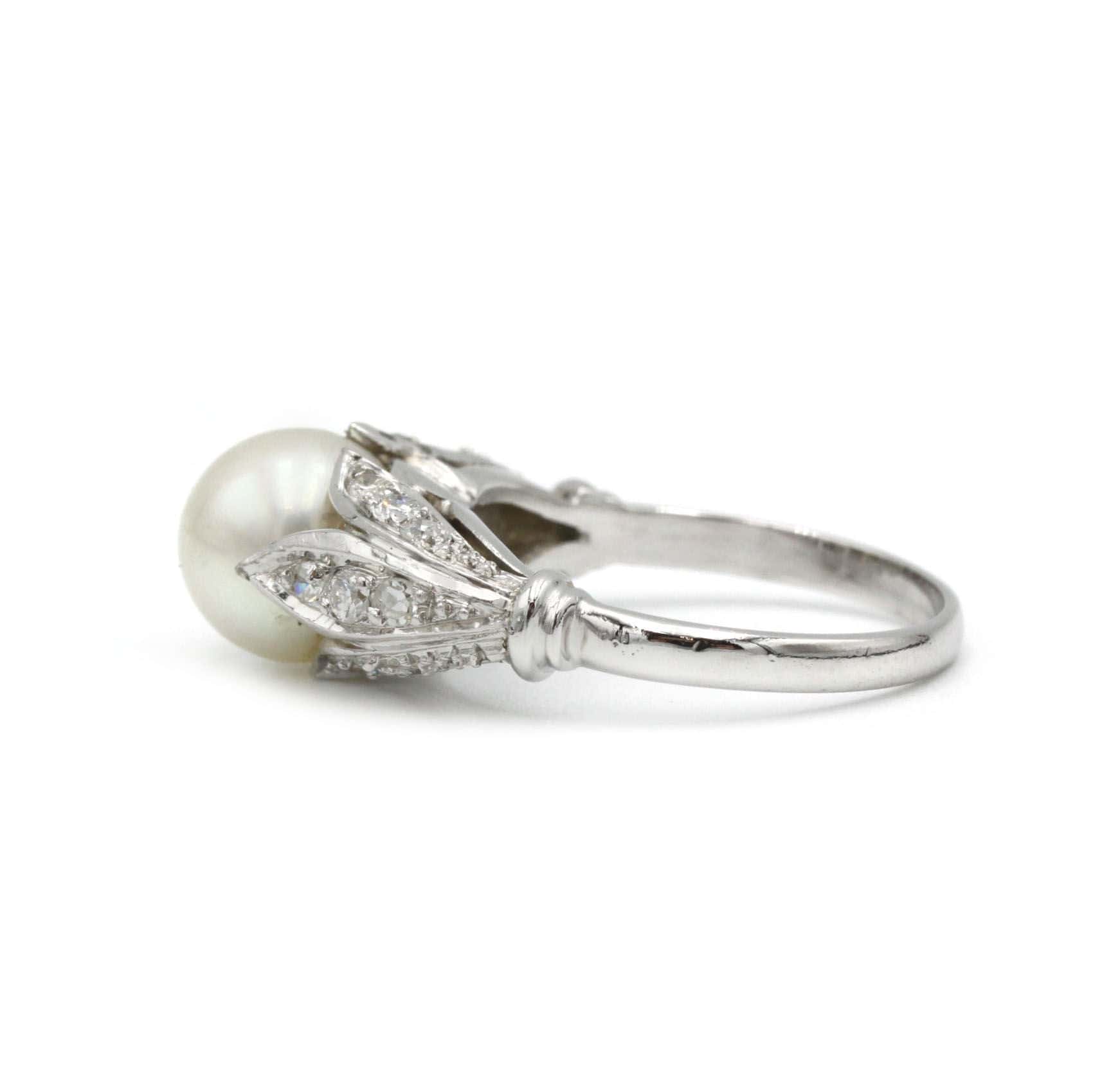 Gold, diamond and pearl ring - Image 3