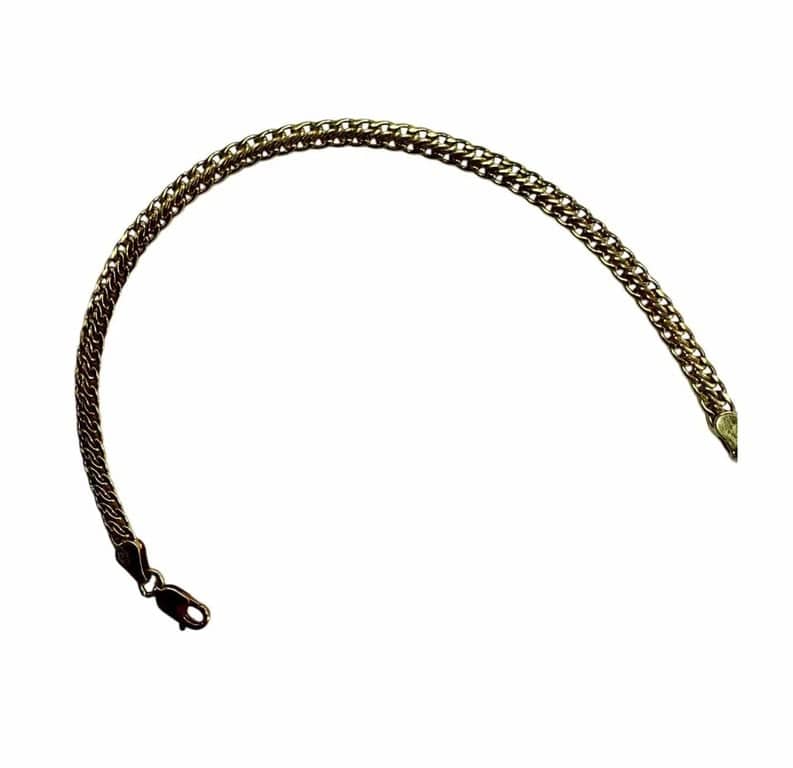 Bracelet en or jaune 750, maille américaine