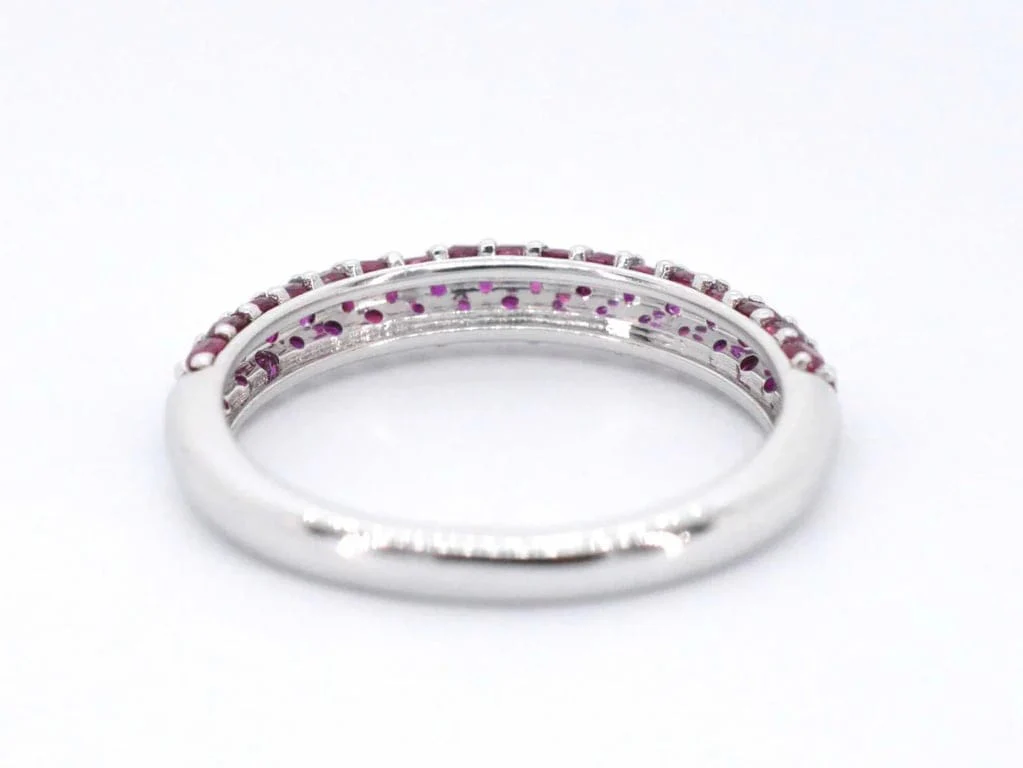 White gold ring with rubies - Image 5
