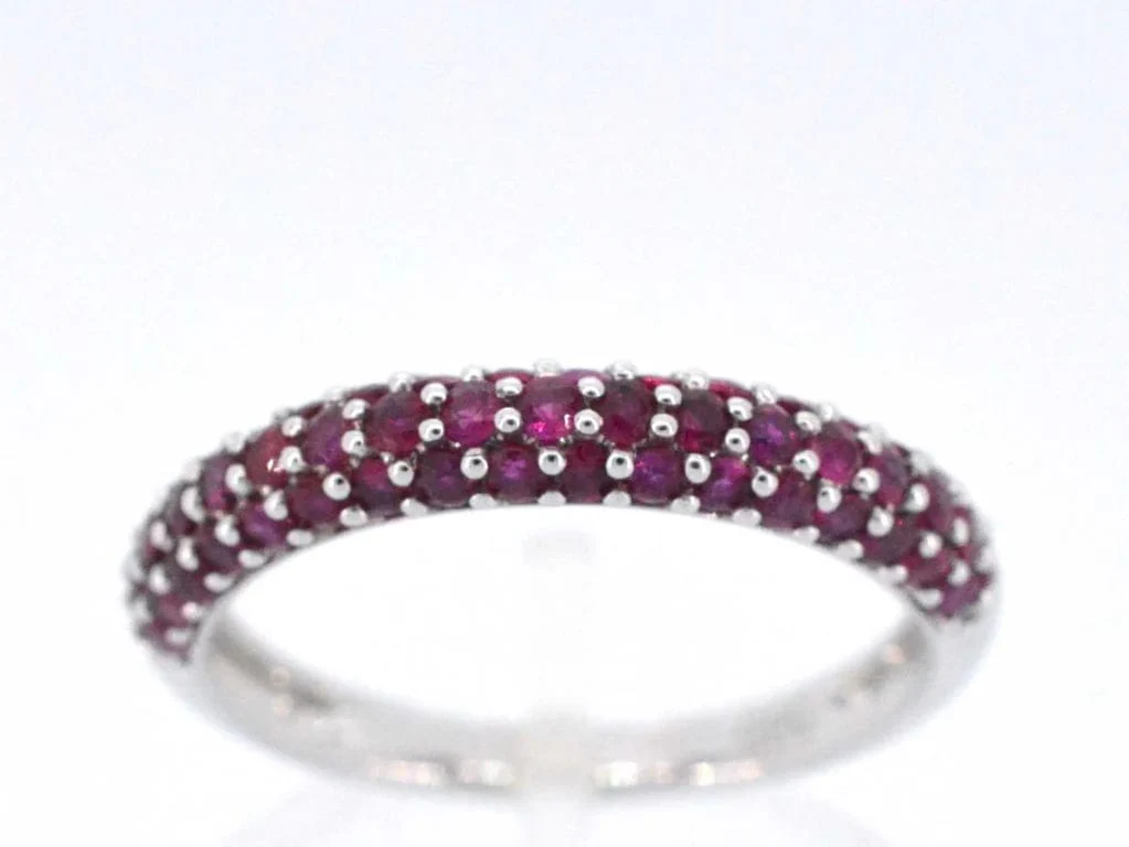 White gold ring with rubies - Image 7
